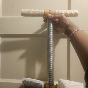 Adjustable Wall-Mounted Broom Holder - White and Silver